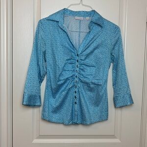 NY&Co Button Down Blue Top Size Small